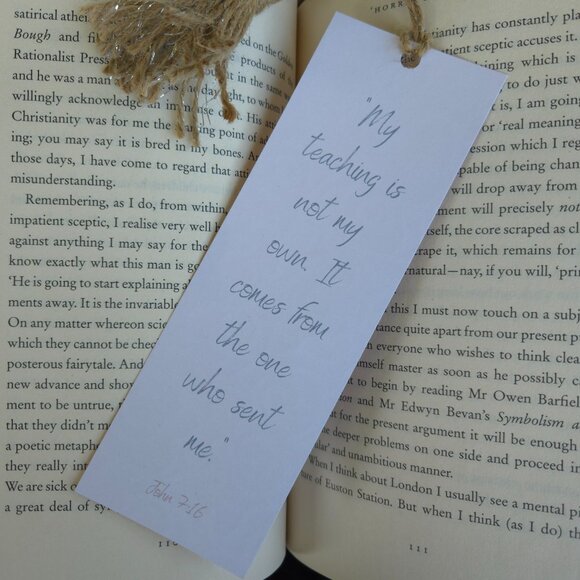 Teacher Appreciation Bible Verse Bookmark | Foil Embossed Scripture Bookmark - Picture 2 of 8